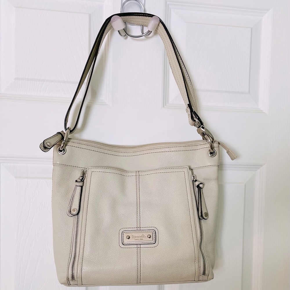 Tignanello Shoulder or Crossbody Bag. Off white. 11”x13”x2”. Excellent condition